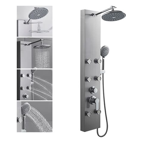 shower panels stainless steel